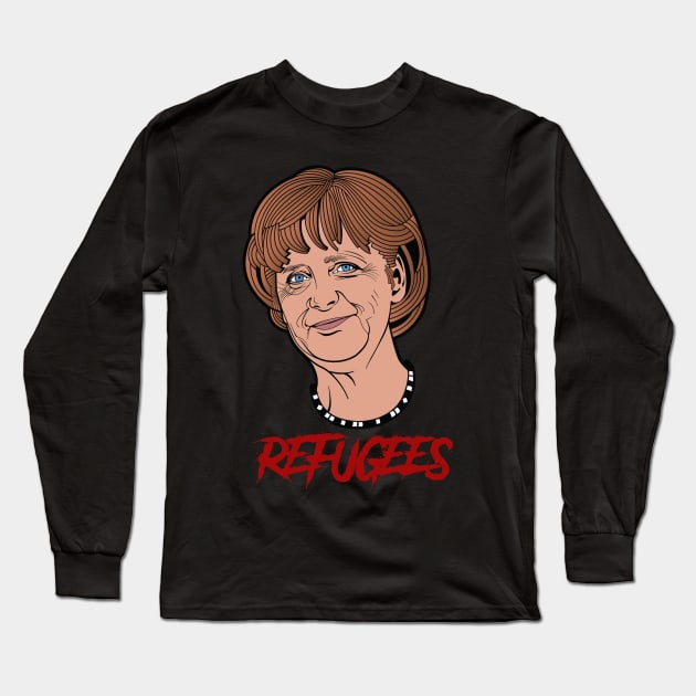 ANGELA MERKEL Long Sleeve T-Shirt by theanomalius_merch